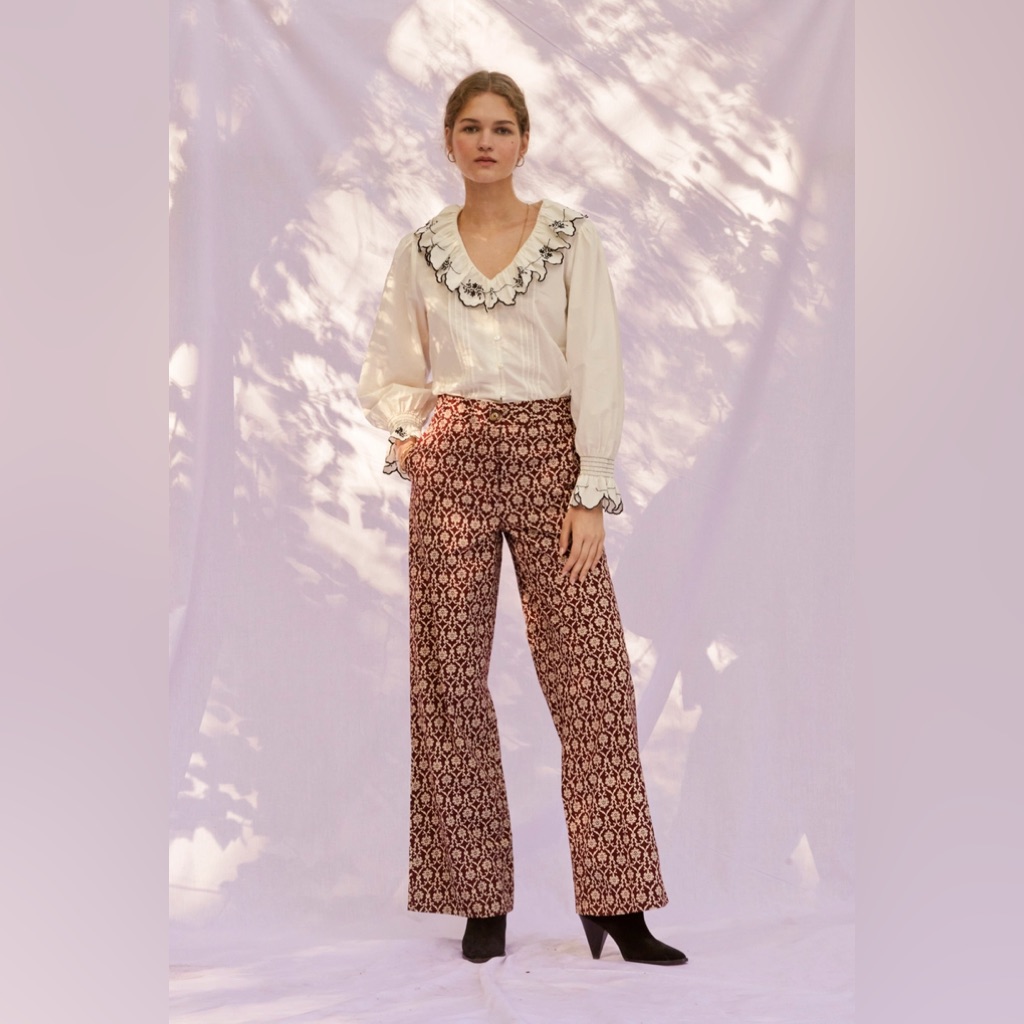 Sonmer Burgandy Olivia Pant
